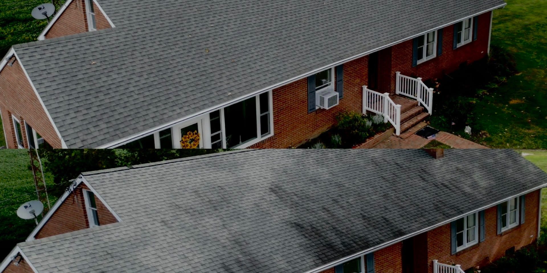 Roof Cleaning Before and After in Easton MD